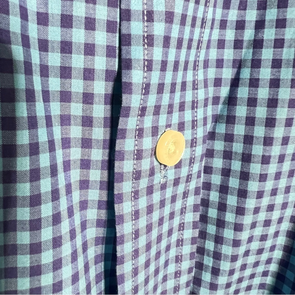 Daniel Cremieux Men’s Large Blue Navy Check Shirt 100% Cotton Button-Down Shirt - Picture 6 of 11